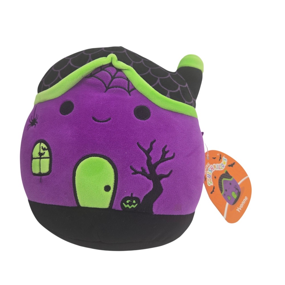 Squishmallows Yvonne Haunted House Halloween Plush Purple 8" NWT Kellytoy 2024